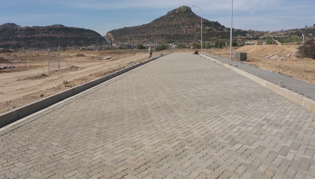 Finished paving on the new access road